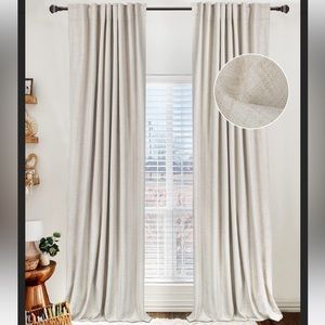 NEW in packaging- 100% blackout linen curtains 84”L 54” wide